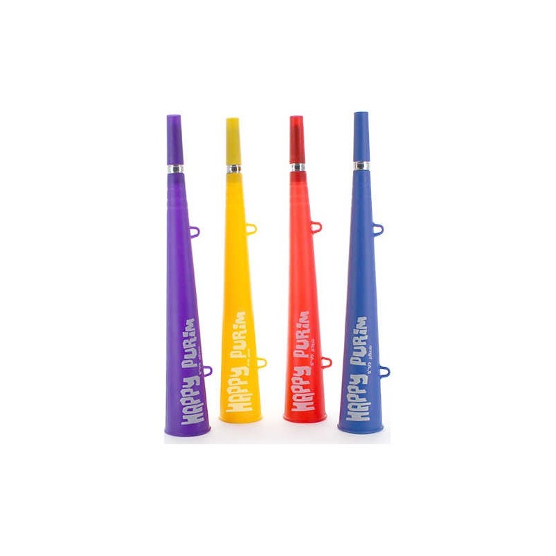 Multicolor Happy Purim Vuvuzela Noisemaker - Assor | Purim | Judaica