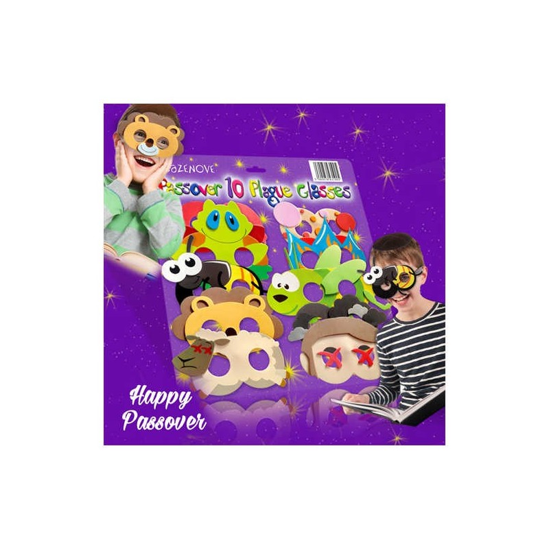 10 Plagues Foam Glasses | Passover | Judaica