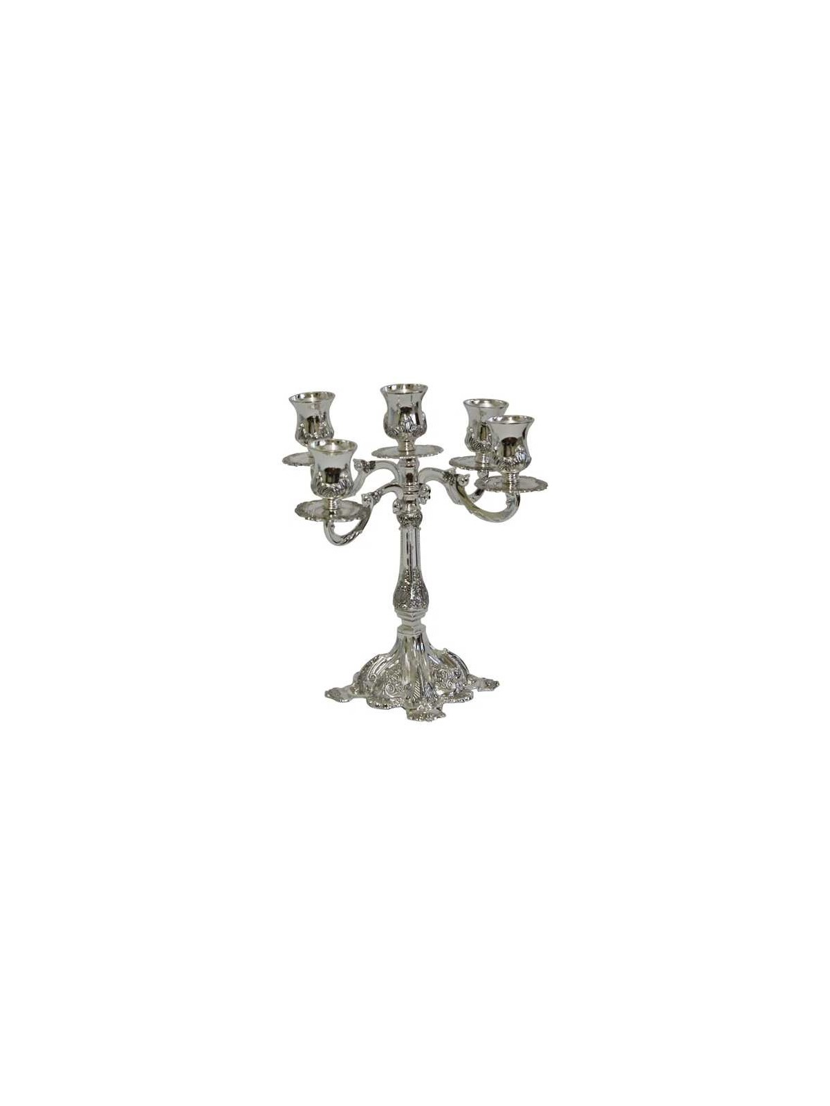 Silver Plated Elegant 5 Branch Candelabra | Candle Holders | Judaica