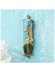 Gold Accented Blue and Green Hand Painted Noah's A | Mezuzahs | Judaic