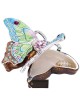 Hand Painted Blue and Green Butterfly in Flight Tr | Jewelry | Judaica