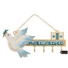 Hand-Painted Blue and Ivory Jerusalem & Dove Wall  | Art | Judaica