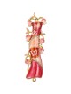 Red and Pink Hand Painted Crystalled Pomegranate F | Mezuzahs | Judaic