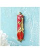 Red and Gold Hand Painted Noah's Ark Crystalled Me | Mezuzahs | Judaic