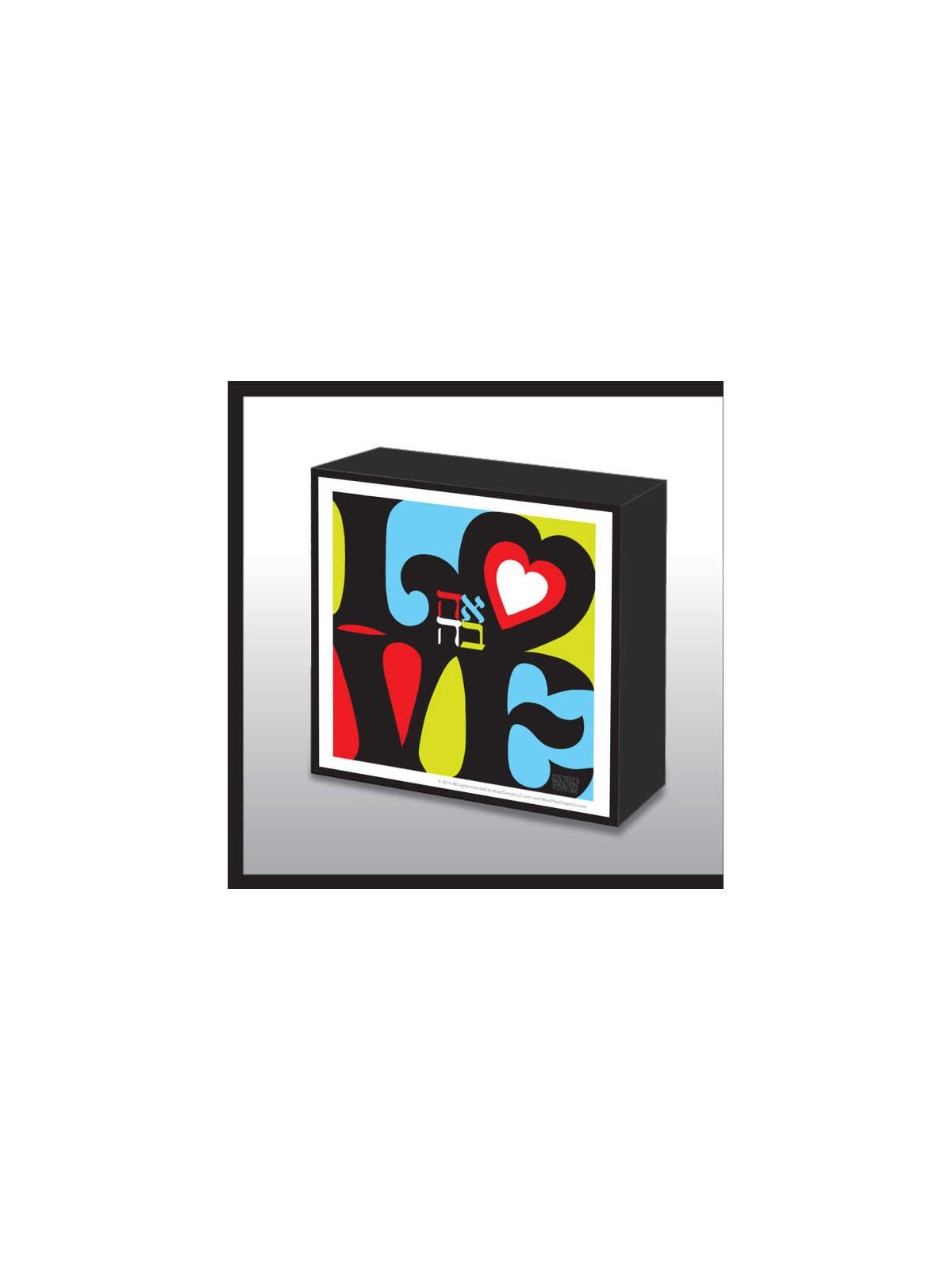 Hand Made Pop Art Love Decorated Wood Panel | Art | Judaica