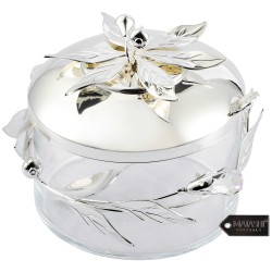 Silver Plated Flower and Vine Designed Decorative  | Rosh Hashanah | J