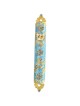 Teal & Floral Swirl Hand Painted Embellished Mezuz | Mezuzahs | Judaic