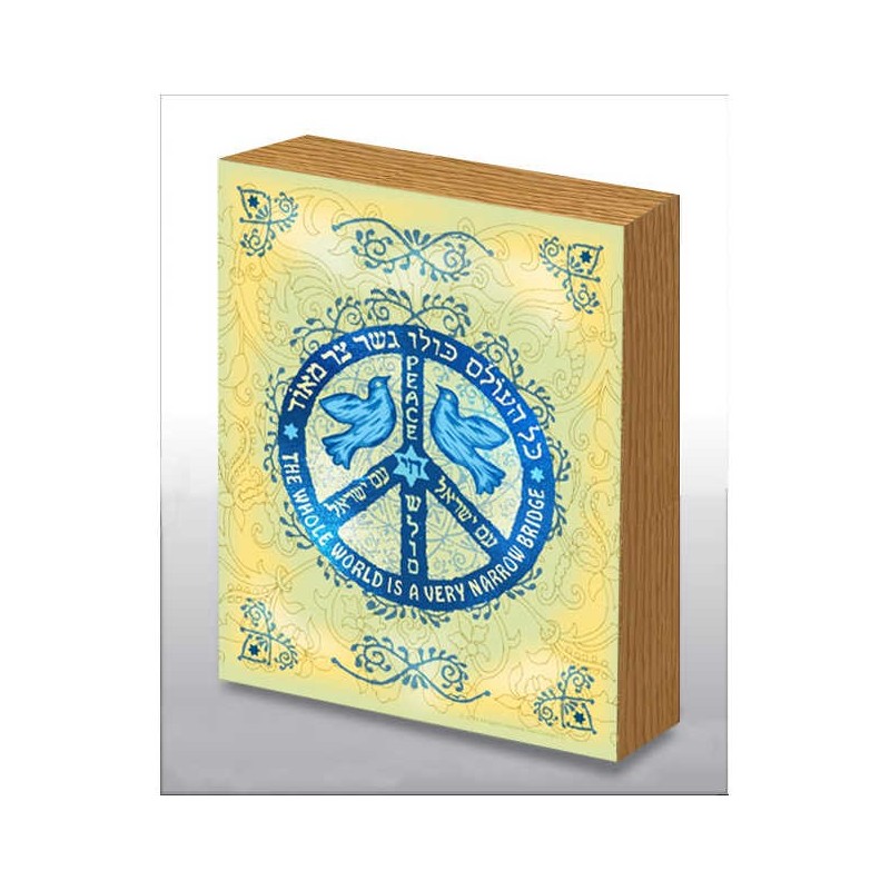 Hand Made Bridge & Peace Wood Panel | Art | Judaica