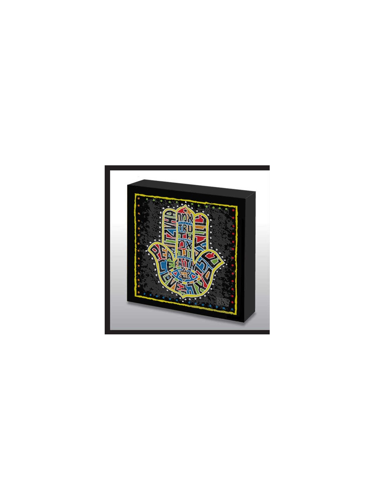 Hand Made Colorful Hamsa Wood Panel | Art | Judaica