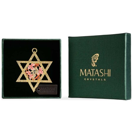 Gold Plated Crystalled Star of David Hanging Ornam | Art | Judaica