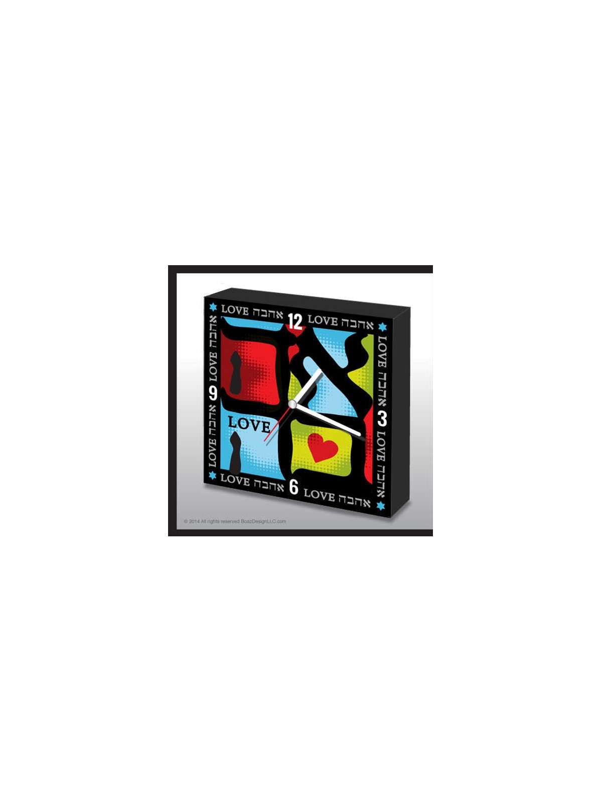 Pop Art Graphic LOVE Wall Clock | Home Goods | Judaica