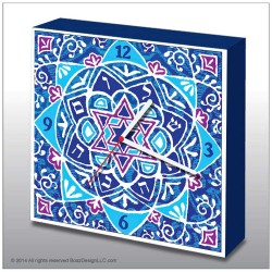 Blue Mandala Wall Clock | Home Goods | Judaica