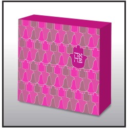 Hand Made Pink Ahava Hamsa Pattern Wood Wall Art | Art | Judaica