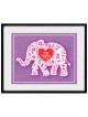 Personalized Elephant Love Baby Girl Framed Wall A | Art | Judaica