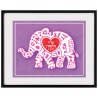 Personalized Elephant Love Baby Girl Framed Wall A | Art | Judaica