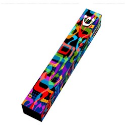 Étui Mezouza en bois Shalom Pop Art