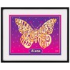 Personalized Girl Butterfly Framed Wall Art | Art | Judaica