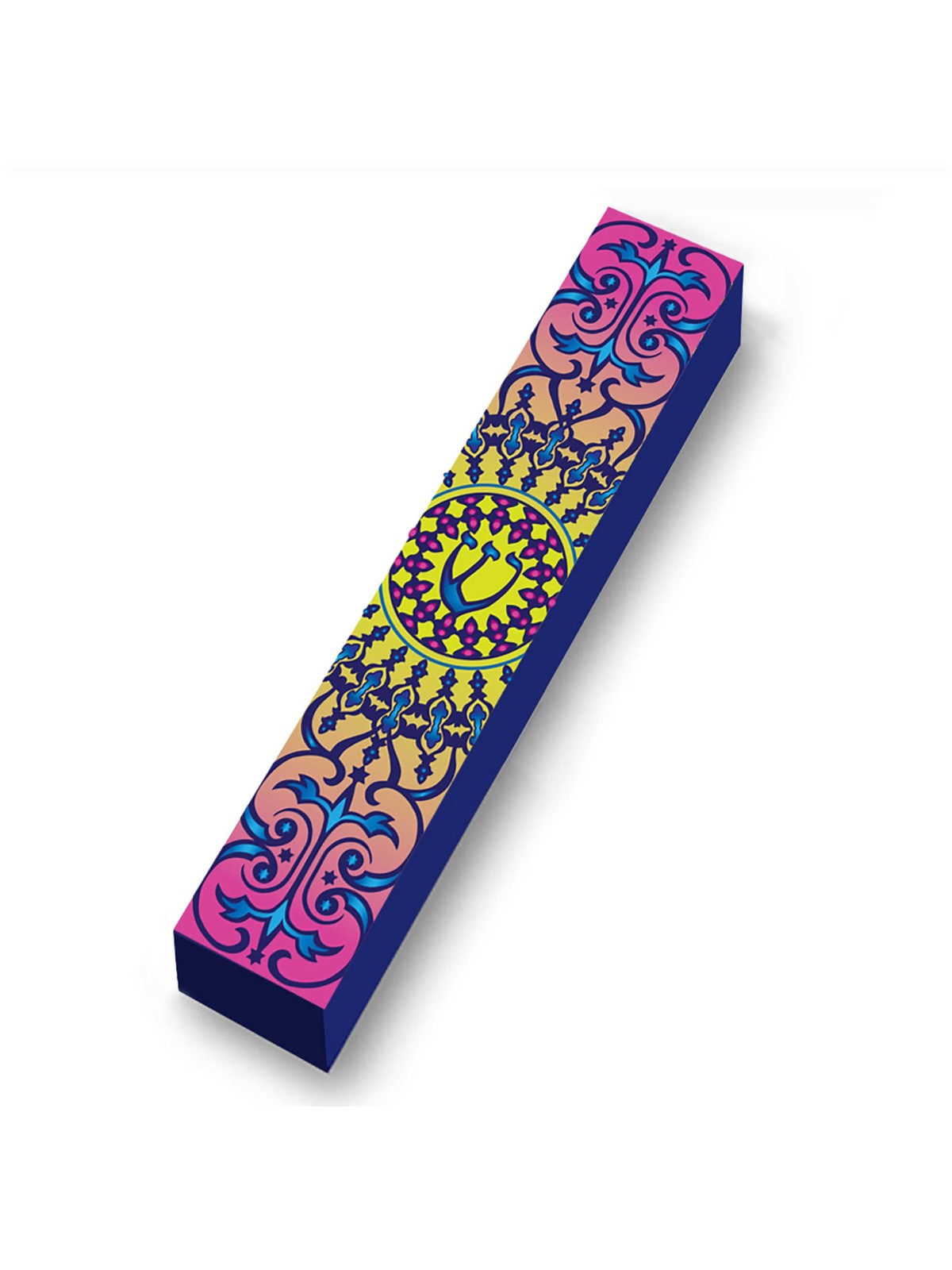 Pink Mandala Wood Mezuzah Case | Mezuzahs | Judaica