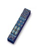 Blue Old Tiles Wood Mezuzah Case | Mezuzahs | Judaica