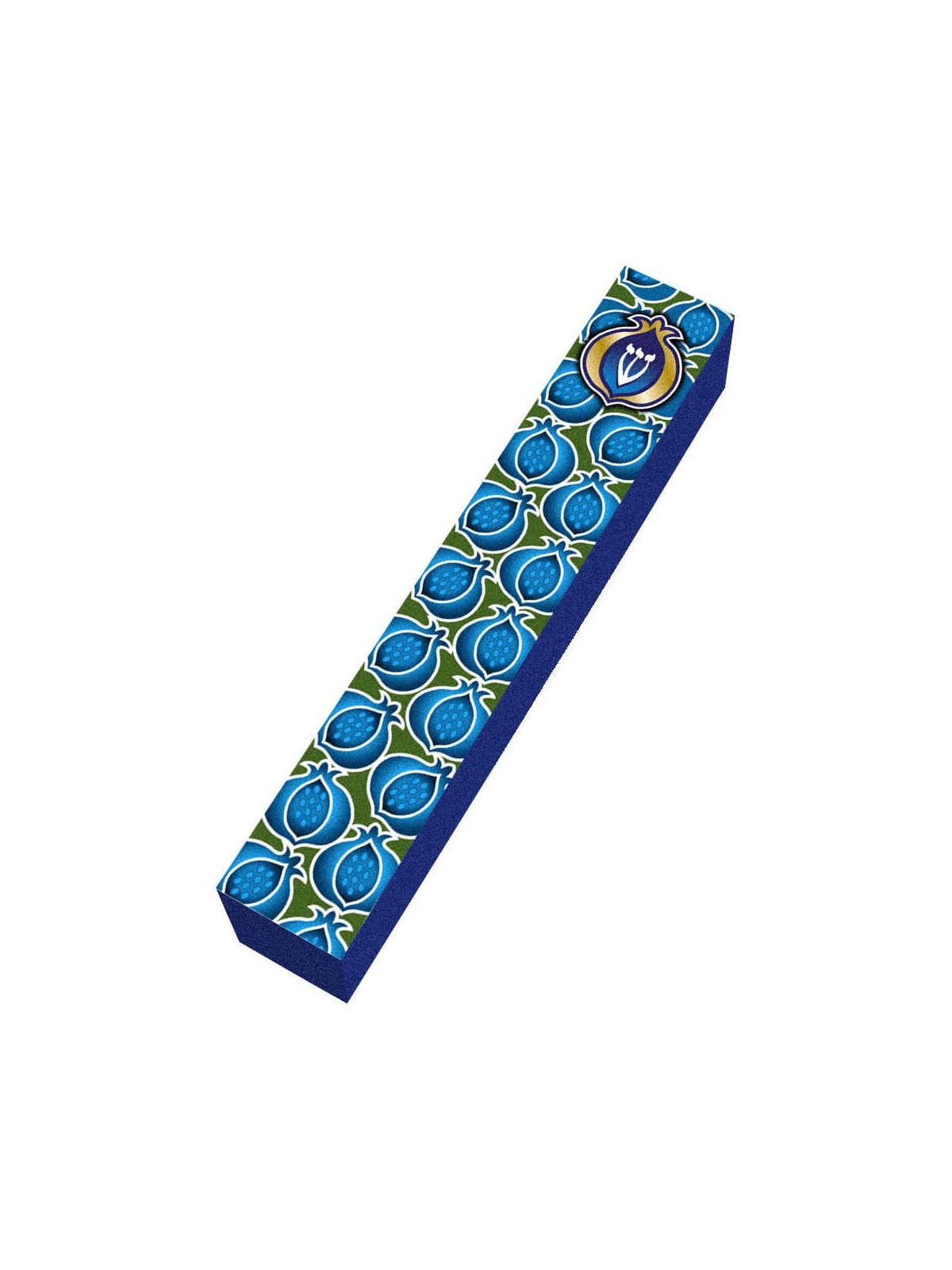 Pomegrenate Pattern Wood Mezuzah Case | Mezuzahs | Judaica