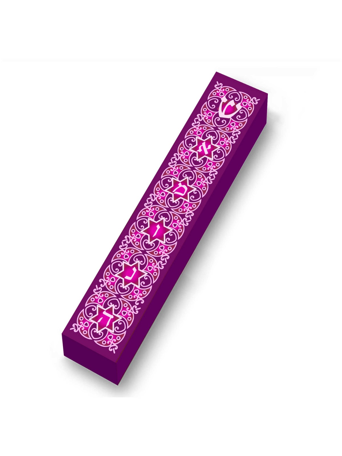 Pink Emuna Wood Mezuzah Case | Mezuzahs | Judaica