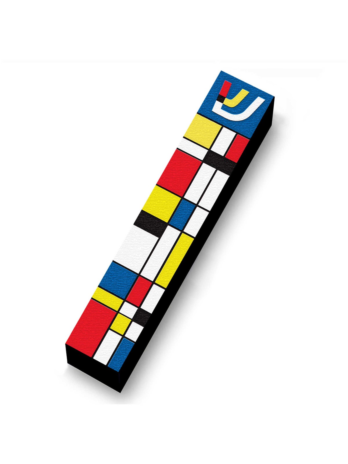 Mondian Wood Mezuzah Case | Mezuzahs | Judaica