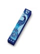 Blue Peacock Shema Wood Mezuzah Case | Mezuzahs | Judaica