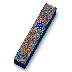Colorful Aboriginal Art Wood Mezuzah Case | Mezuzahs | Judaica