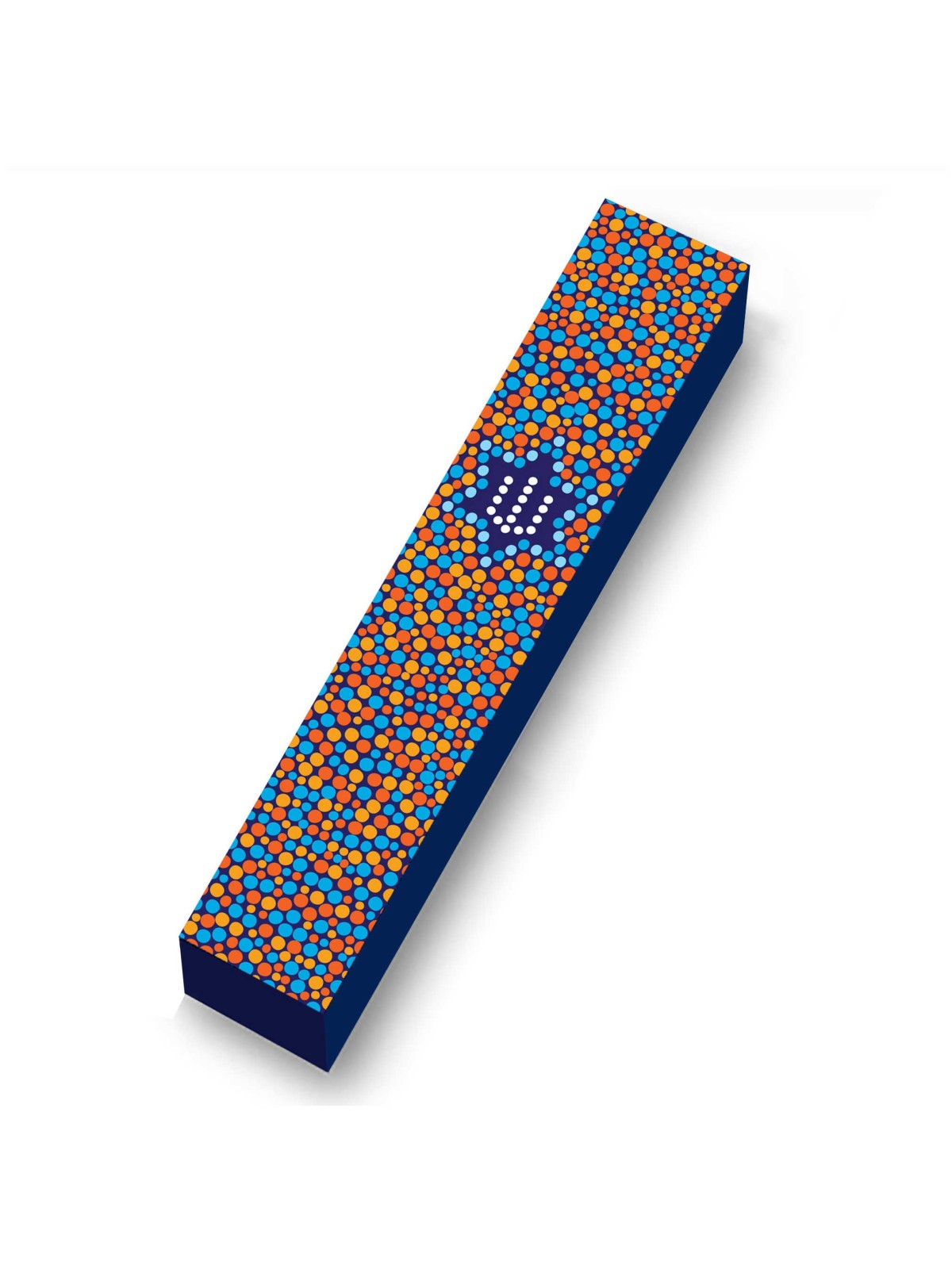 Colorful Aboriginal Art Wood Mezuzah Case | Mezuzahs | Judaica