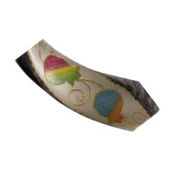 Rainbow Pomegranate Painted Yemenite Shofar - 40" | Rosh Hashanah | Ju