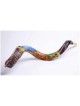Tower of David Painted Yemenite Shofar - 40" | Rosh Hashanah | Judaica