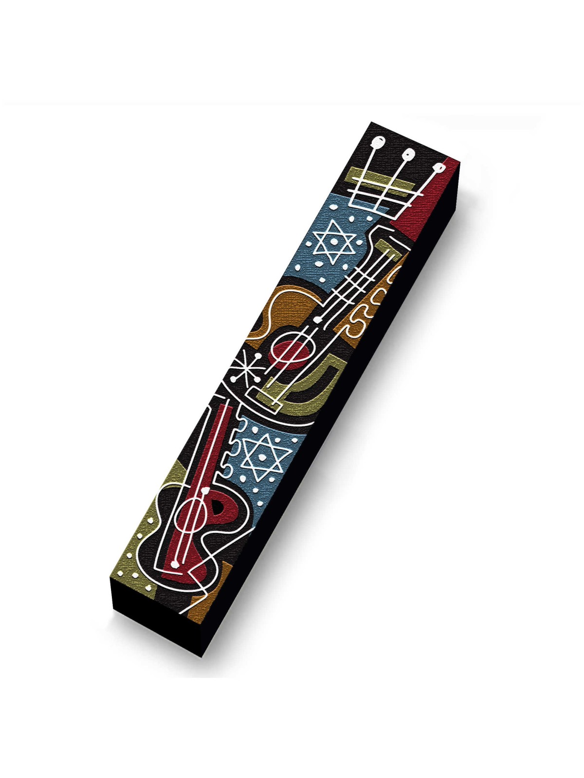 Abstract Music Wood Mezuzah Case | Mezuzahs | Judaica