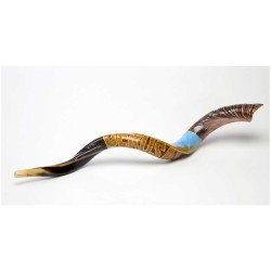 Jerusalem Painted Yemenite Shofar - 40" | Rosh Hashanah | Judaica