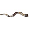 2 Lions Silver Yemenite Shofar | Rosh Hashanah | Judaica