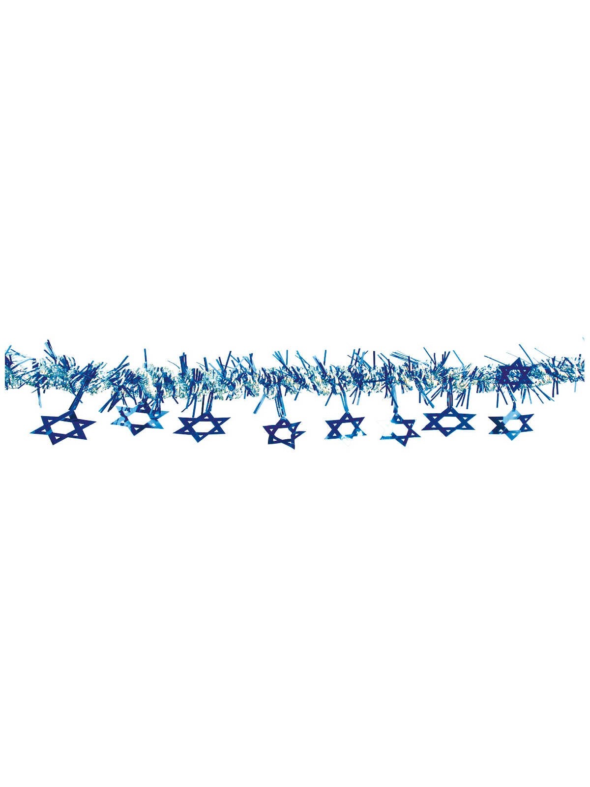 12FT Blue and Silver Hanging Magen David Garland | Sukkot | Judaica