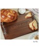 Challah Serving Tray in Rare Acacia Wood With Silv | Challah Boards |