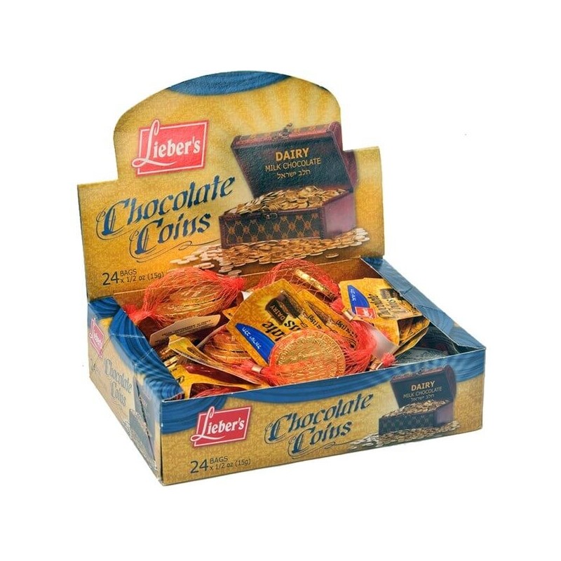 Chanukah Gelt Milk Chocolate Coins: Dairy - Single | Hanukkah | Judaic