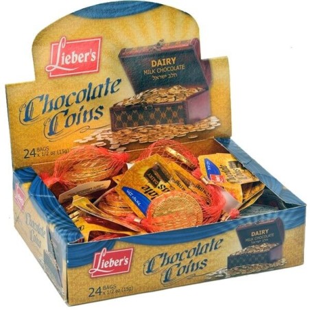 Chanukah Gelt Milk Chocolate Coins: Dairy - Single | Hanukkah | Judaic