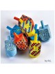 Large Painted Wood Dreidels: Single - Assorted Des | Hanukkah | Judaic
