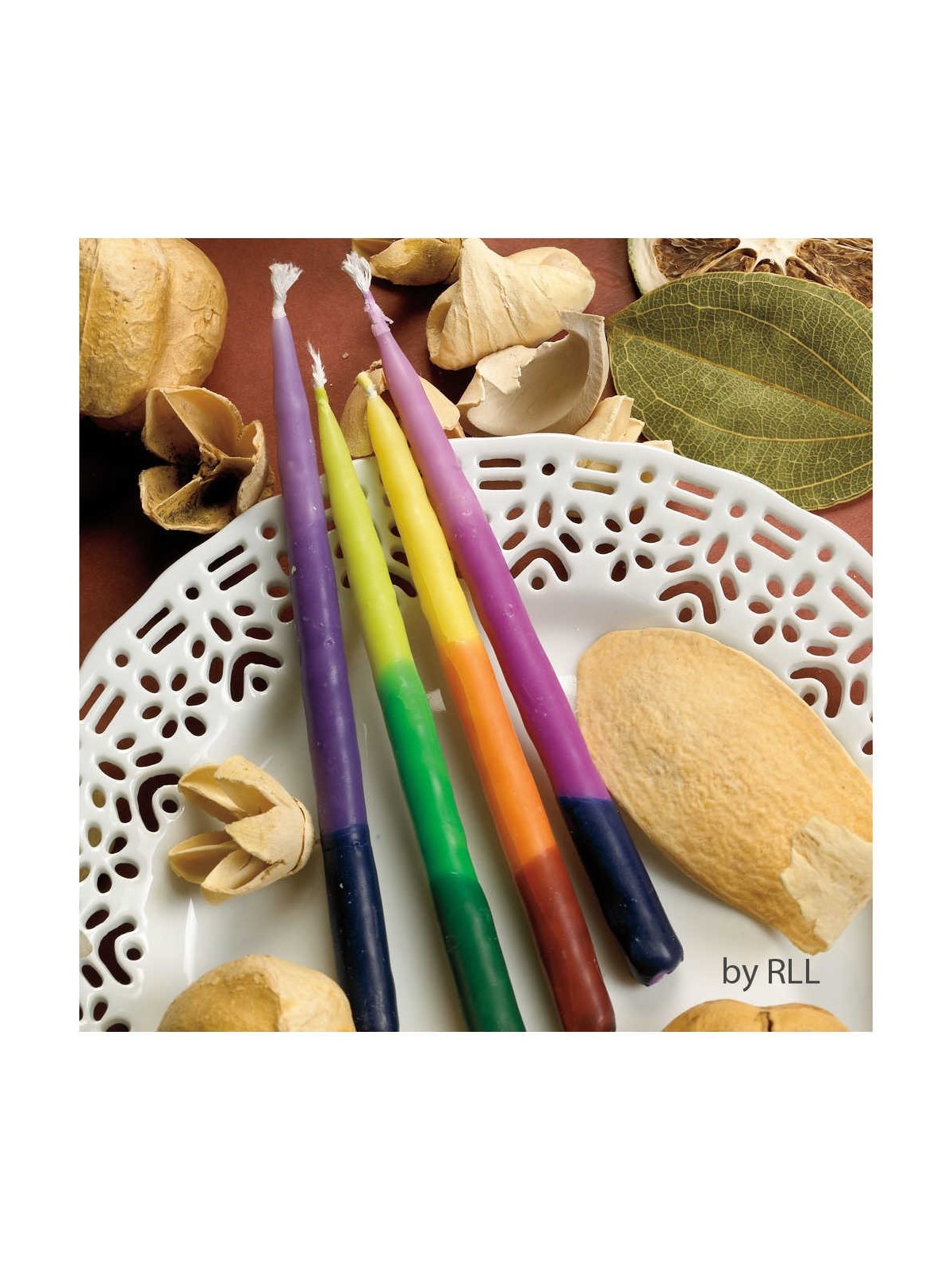 Premium Chanukah Candles - Tri-Color | Hanukkah | Judaica