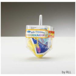 Plastic Dreidel Filled with Chanukah Gelt | Hanukkah | Judaica