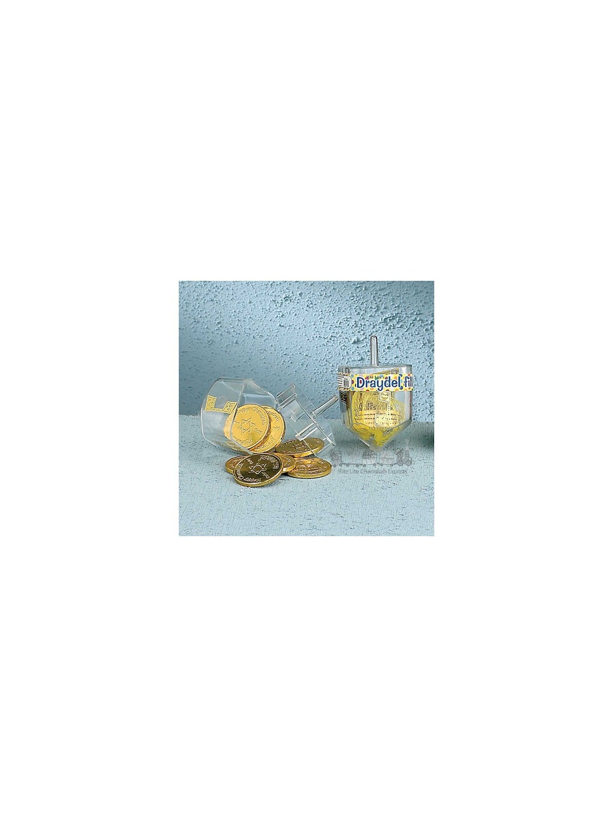 Plastic Dreidel Filled with Chanukah Gelt | Hanukkah | Judaica