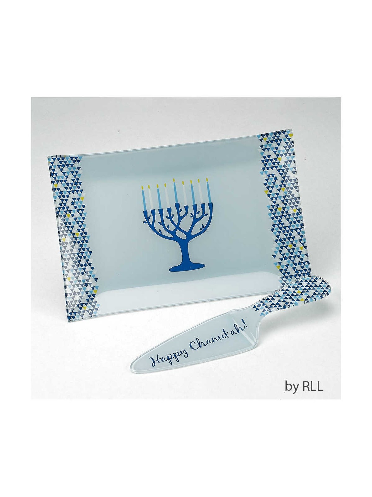 "Tree of Life" Chanukah Glass Tray and Server Set | Home Goods | Judai