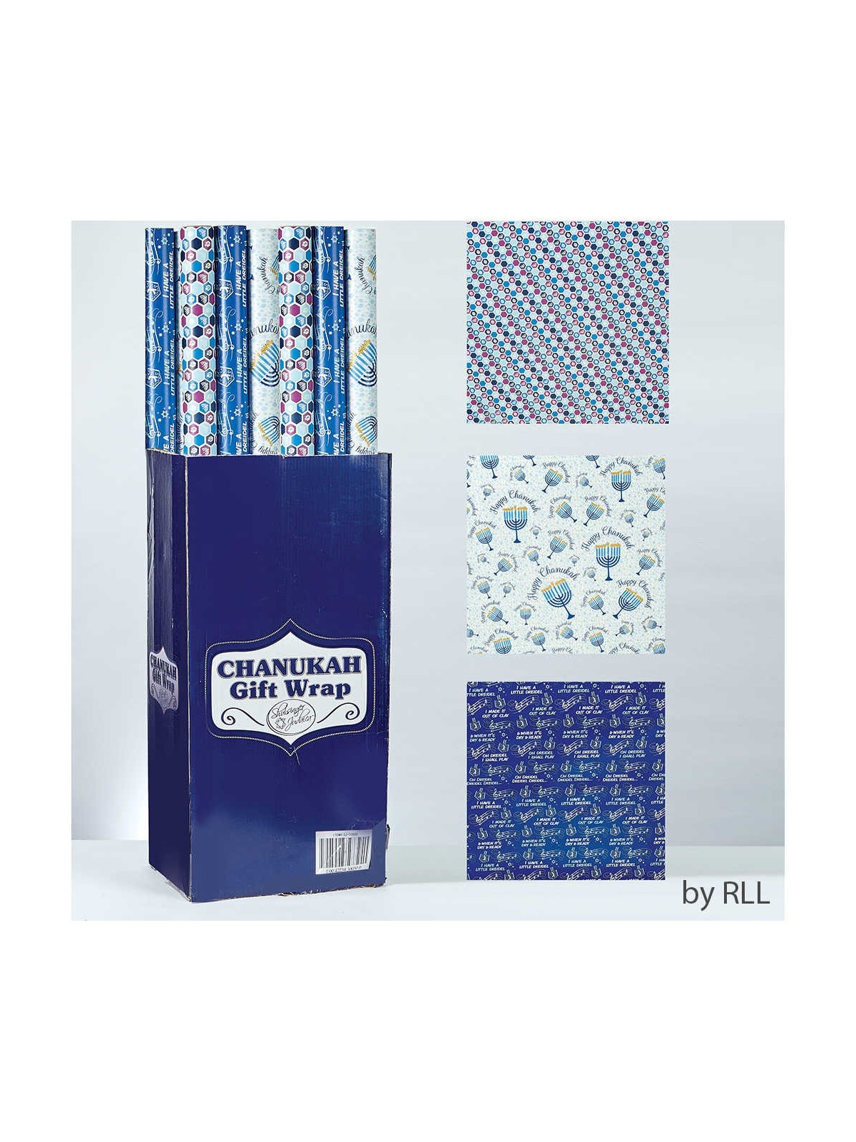 Chanukah 30 Square Feet Gift Wrap - 1 Roll (Assort | Gifts | Judaica