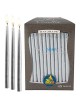 Metallic Silver Chanukah Candles - 45 Candles | Hanukkah | Judaica