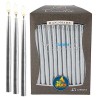 Metallic Silver Chanukah Candles - 45 Candles | Hanukkah | Judaica