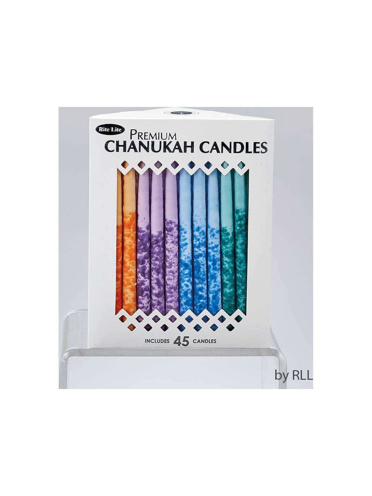 Premium Chanukah Candles - Hand Decorated Multi-Co | Hanukkah | Judaic