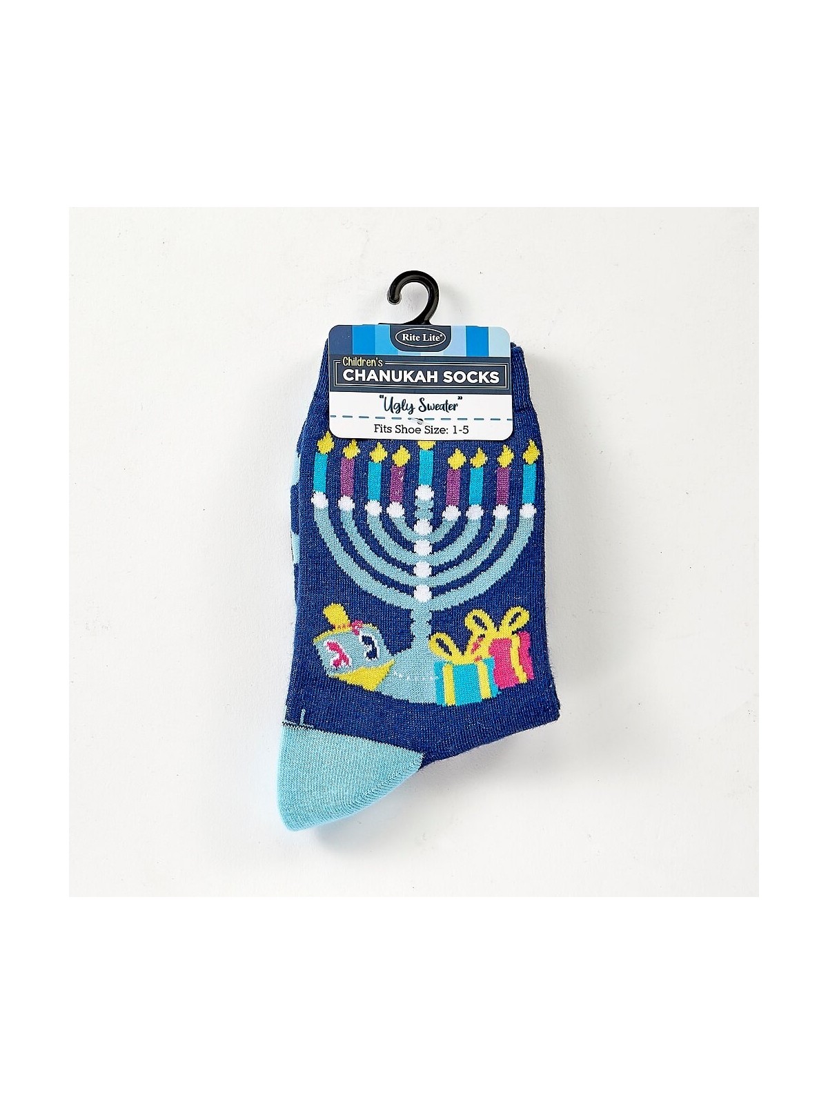 Chanukah "Ugly Sweater" Youth Crew Socks | Apparel | Judaica
