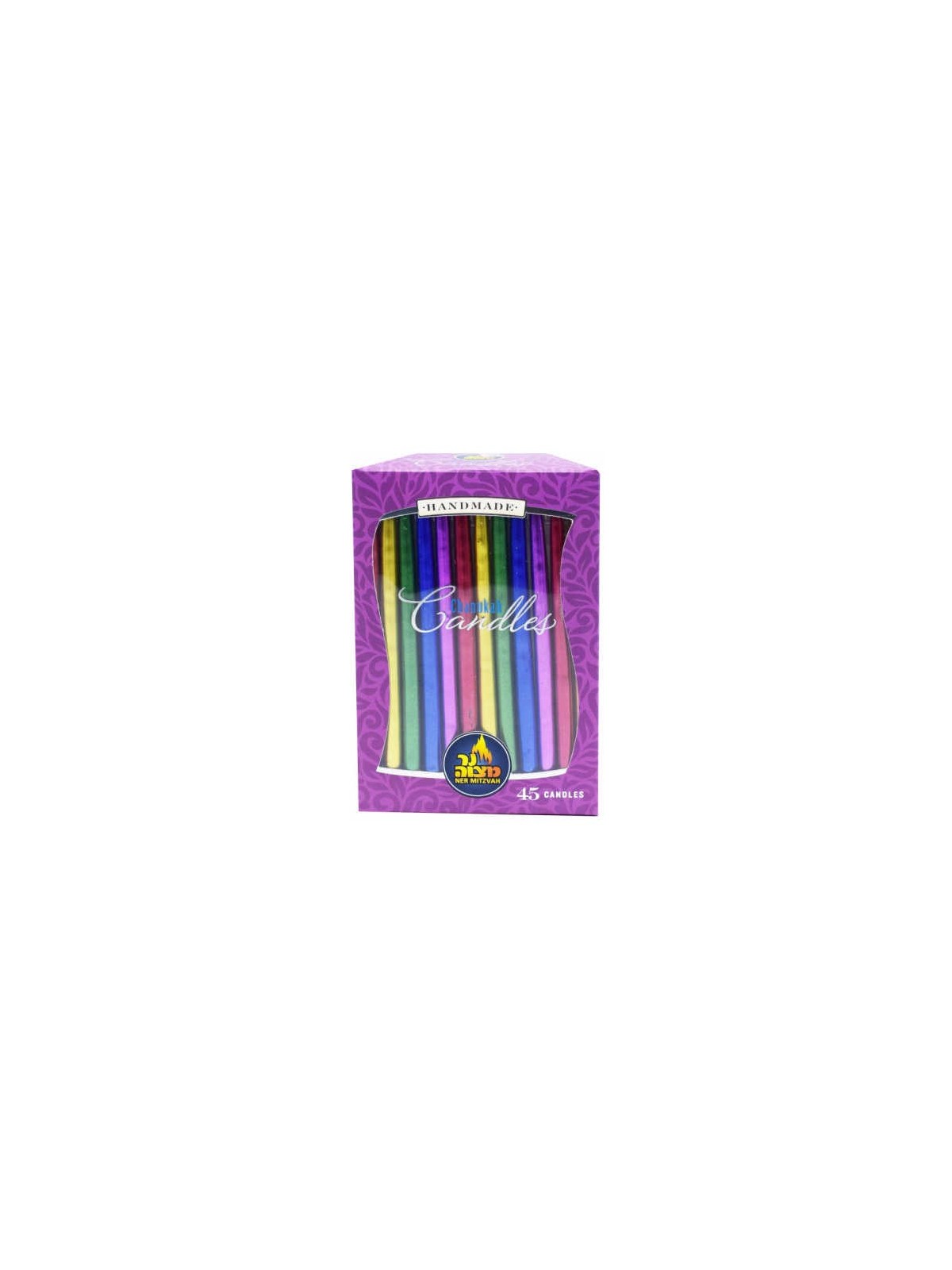 Metallic Multi Color Chanukah Candles - 45 Candles | Hanukkah | Judaic
