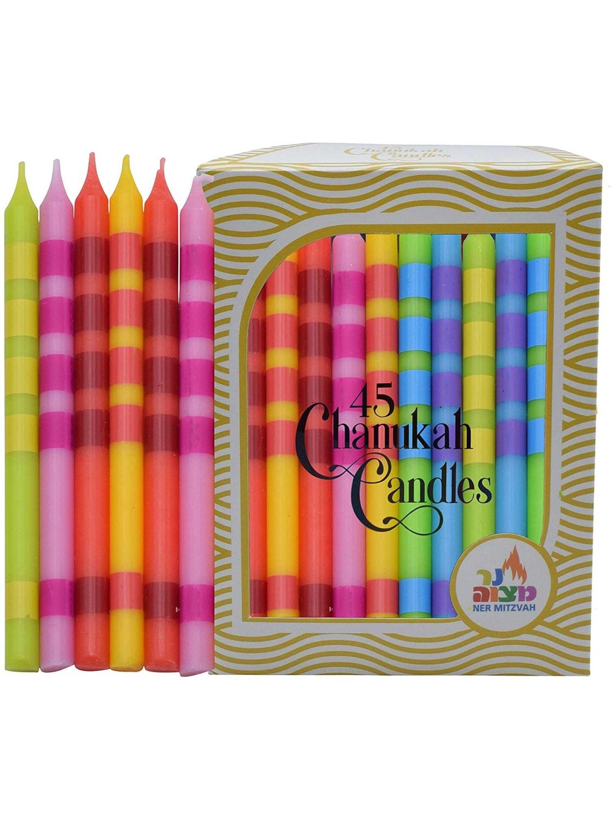 Two Tone Chanukah Candles - 45 Candles | Hanukkah | Judaica